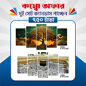প্রিমিয়াম ২ সেট ক্যানভাস এখন ৩৮% ছাড়ে মাত্র ৭৫০ টাকায়! 🖼️