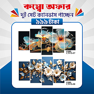 প্রিমিয়াম ১০ পিসের ২ সেট ক্যানভাস এখন ৩৩.৪% ছাড়ে মাত্র ৯৯৯ টাকায়! 🖼️